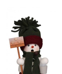 Räuchermann Schneemann grün