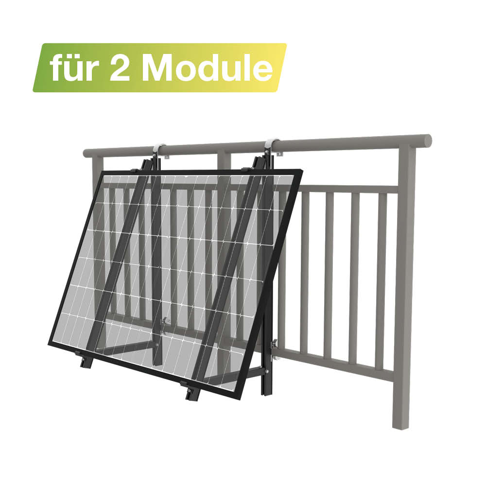 Balkonbefestigung für 2 Module