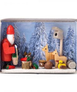 Zündholzschachtel – Nikolaus im Winterwald
