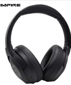 AMPIRE kabelloser BT-Kopfhörer, faltbar, schwarz, Noise Cancellation