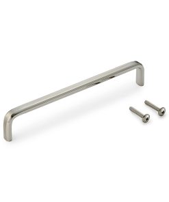 Edelstahlmöbelgriff SUS316, kombinierte matte und glänzende Oberfläche, 166 mm (6,6″), XL-JS165TT. Möbelgriff, aus feinstem Edelstahl V4A (SUS316) für hochwertige Einrichtungen, sowie für Außenbereich, feuchte und raue Umgebungen von Sugatsune / LAMP® (Ja