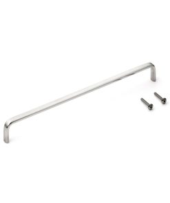 Edelstahlmöbelgriff SUS316, matte und glänzende Oberfläche, 260 mm (10,3″), XL-JS260TT. Möbelgriff, aus feinstem Edelstahl V4A (SUS316) für hochwertige Einrichtungen, sowie für den Außenbereich, feuchte und raue Umgebungen von Sugatsune / LAMP® (Japan)