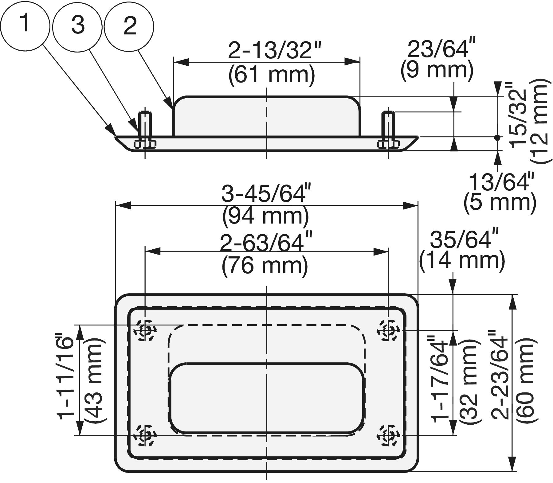 Exklusive Edelstahl-Griffmuschel SUS304, 94 mm (3-11/16″) HH-FB-3M. Edelstahl-Griffmuschel aus rostfreiem Edelstahl V2A, glänzend poliert, für Schubladen, Schränke, feuchte Umgebungen, Schiffe, Maschinen, Geräte von Sugatsune / LAMP® (Japan) - Image 2