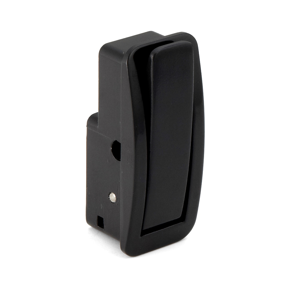 Hochwertiger Federklapphaken zum Einlassen, Oberfläche: schwarz, 60 mm (2,4″), Ausführung: mit Soft-Close Schließdämpfung, NF-60D-BL. Klapphaken mit Schließautomatik und Soft-Close für Caravan, Yacht und viel mehr, von Sugatsune / LAMP® (Japan) - Image 2
