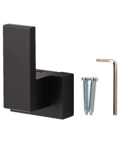 Hochwertiger Kleiderhaken, für Wandmontage, Tragkraft: 10 kg, Oberfläche: schwarz, PXB-UM05-101-BL. Designhaken für Garderobe, Wohnzimmer, Hotel, Restaurant und viel mehr, von Sugatsune / LAMP® (Japan)