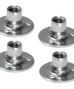 Montageplatte mit M10 Gewinde, Befestigungsplatte 5044605, 29 mm (1,2″). Anschraubplatte für Möbelfüße, Schrankbeine, Sofafüße, Nivellierfüße, Gerätefüße, Gelenkfüße, Stellfüße, Verstellfüße, Maschinenfüße, von EMUCA