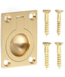 Ringförmiger Klappgriff aus Messing, Oberfläche: satiniert matt, 30,5 mm (1,3″) 587B-40SB. Ringgriff 587B-40SB für Wohnmobil, Boot, Revisionsklappe, Revisionstür, von Sugatsune / LAMP® (Japan)