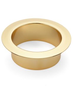Hochwertiger runder Mülldurchwurf, aus rostfreiem Edelstahl, Oberfläche: vergoldet 24K, 112 mm (4,5″), AN-DH008-GP (AN-DH001-GP). Edelstahlmülldurchwurf, für Systemgastronomie, Ladenbau, Kosmetikstudio und viel mehr, von Sugatsune / LAMP® (Japan)