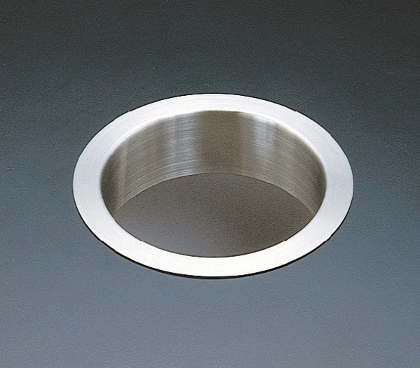 Hochwertiger runder Mülldurchwurf, aus rostfreiem Edelstahl, Oberfläche: vergoldet 24K, 112 mm (4,5″), Ausführung: flach, AN-LH008-GP. Edelstahlmülldurchwurf, für Systemgastronomie, Ladenbau, Catering und viel mehr, von Sugatsune / LAMP® (Japan) - Image 6