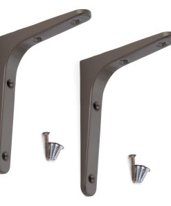 2 Stück hochwertiger Schwerlastmontagewinkel, Tragkraft: 40 kg (89 lbs), Oberfläche: Umbra, 120 mm (4,8″), BTK-120UM. Schwerlastregalwinkel für Tablar, Trennwand, Regal, Fachboden, Eckverbindung und viel mehr, von Sugatsune / LAMP® (Japan)