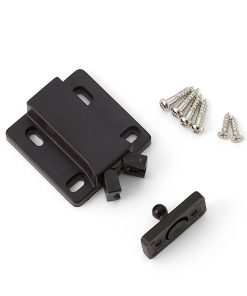 Nicht magnetischer Druckschnäpper MC-28 von SUGATSUNE / Lamp (Japan). Türöffner Federschnapper, automatischer Touch-Latch für Möbel zum Schrauben mit Gegenstück und Schrauben
