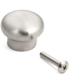 Superleichter Edelstahl-Möbelknopf SUS304, ⌀27 mm (1-1/16″), RSS-38S. Exklusiver massiver superleichter Edelstahl-Möbelknopf aus rostfreiem Edelstahl V2A, satiniert matt, für Privatflugzeug, Wohnmobil, Boot, feuchte Umgebung, von Sugatsune / LAMP® (Japan)