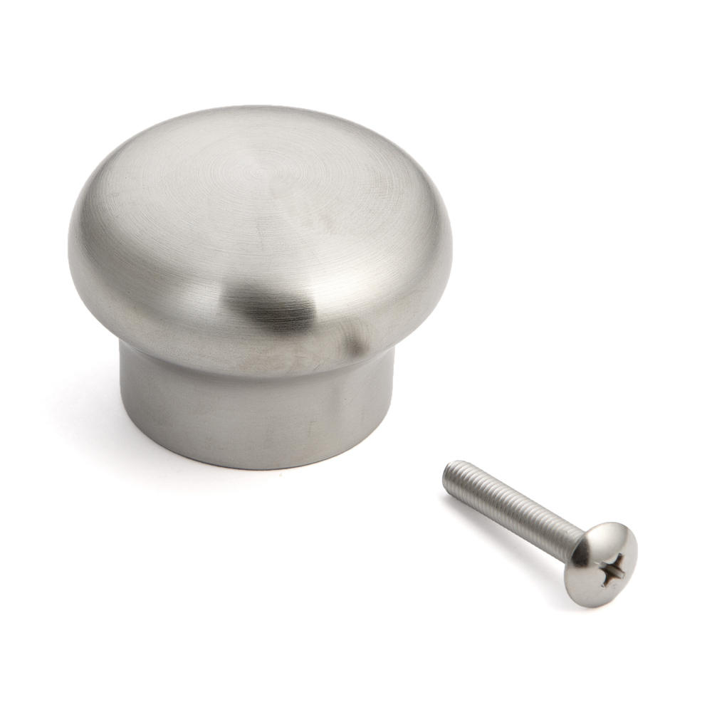 Superleichter Edelstahl-Möbelknopf SUS304, ⌀34 mm (1-11/32″), RSS-50S. Exklusiver massiver superleichter Edelstahl-Möbelknopf aus rostfreiem Edelstahl V2A, satiniert matt, für Privatflugzeug, Wohnmobil, Boot, feuchte Umgebung, von Sugatsune / LAMP® (Japan)