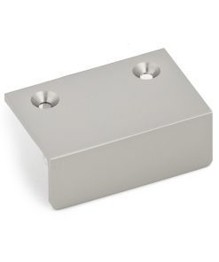 Hochwertiger Winkelgriff aus massivem und robustem Messing, vernickelt, satiniert matt, 46 mm (1,9″) ANGU-A405. Möbelgriff ANGU-A405 für Wohnzimmerschrank, Büromöbel, Schlafzimmermöbel, Küchenschrank, von Sugatsune / LAMP® (Japan)